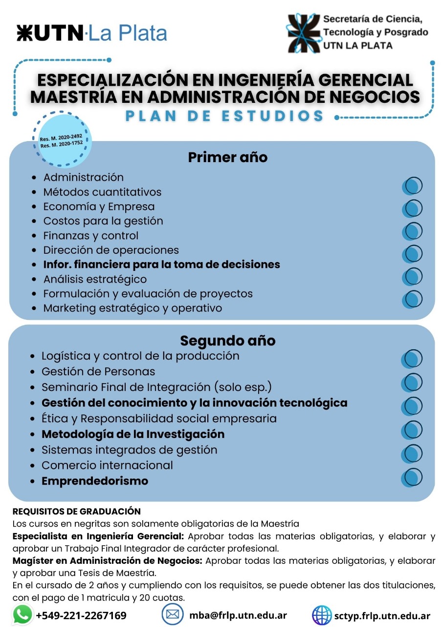 Plan de estudio
