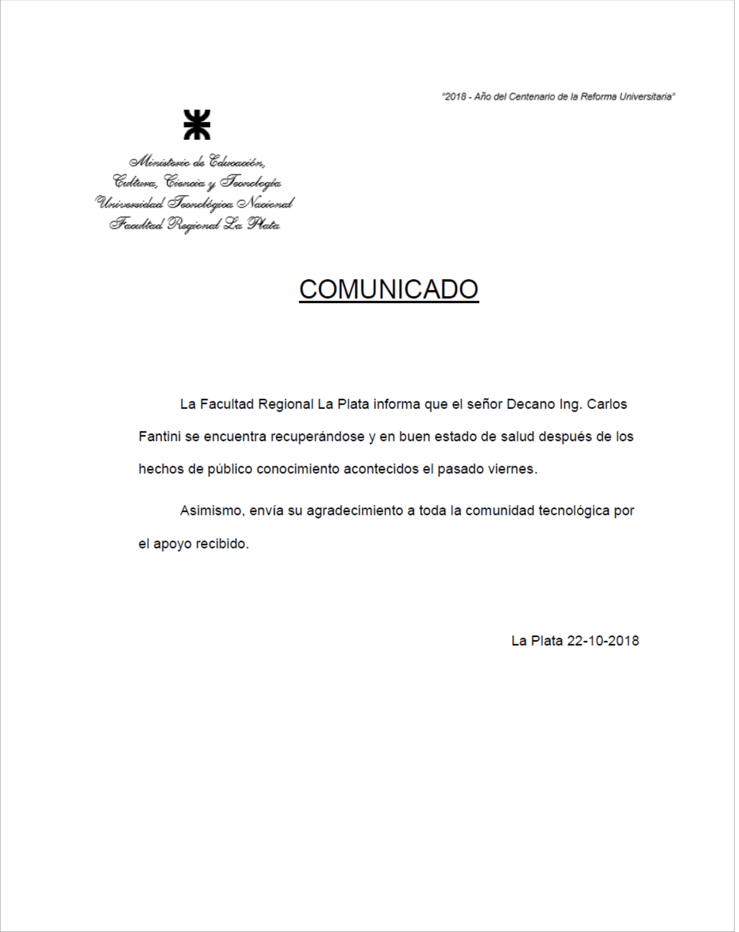 comunicado