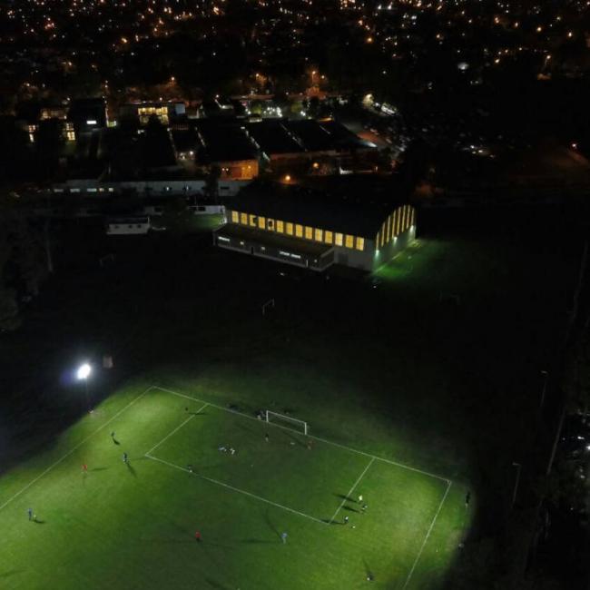 Vista panorámica de noche