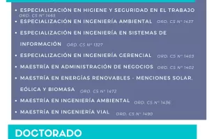 imagen de afiche promocional de las carreras de posgrado