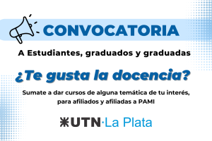 flyer de convocatoria a la docencia en cursos para pami