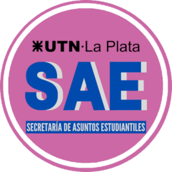 Logo Secretaría de Asuntos Estudiantiles - Círculo rosado con sigla SAE