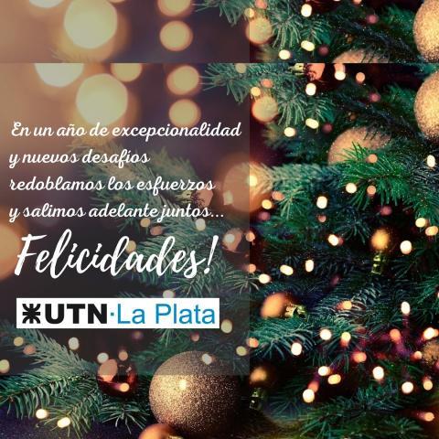 Árbol de Navidad con logo UTN