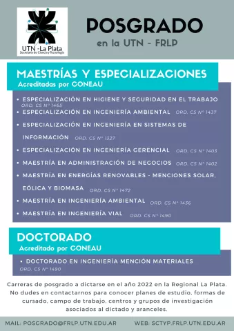 imagen de afiche promocional de las carreras de posgrado