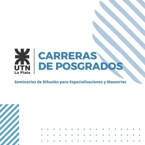 Flyer de seminarios para especializaciones y maestrías