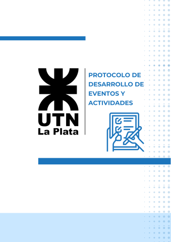 tapa de protocolo de actividades y eventos